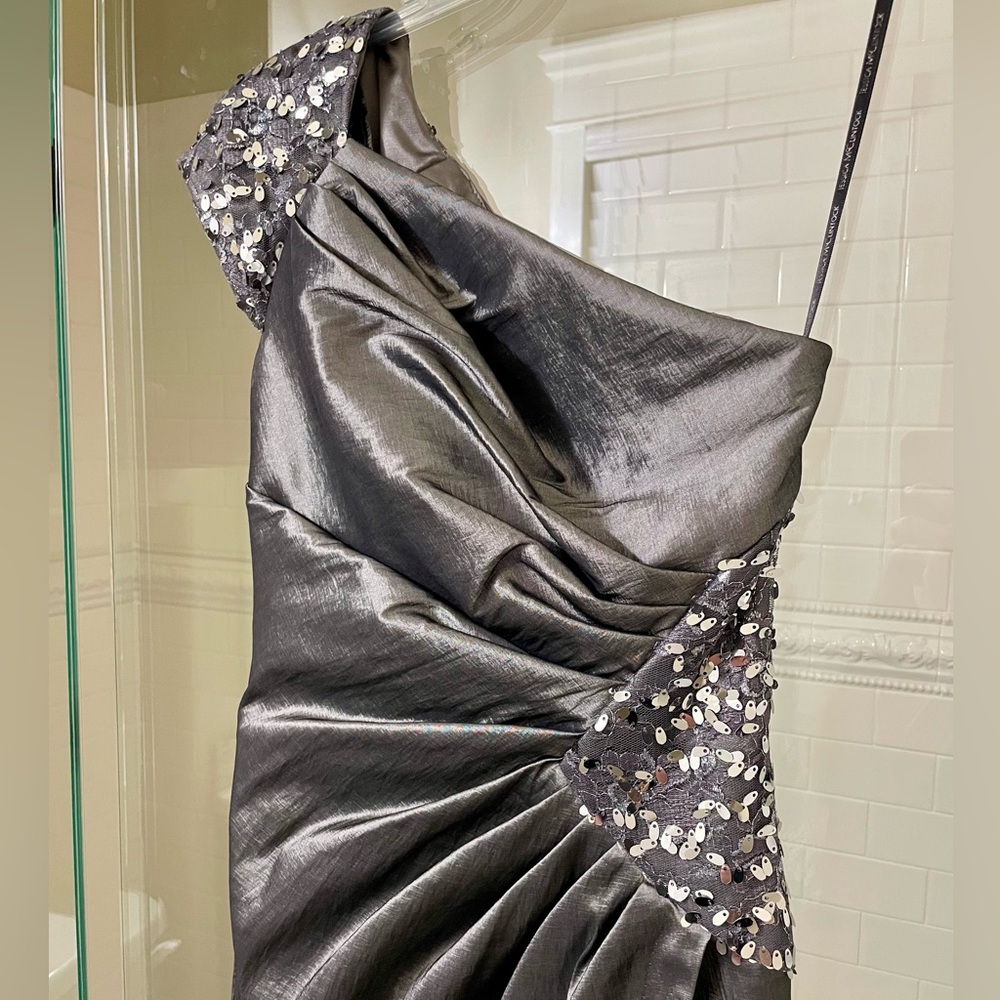 JESSICA McCLINTOCK Metallic One-Shoulder Dress - Picture 12 of 15